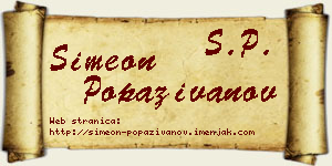 Simeon Popaživanov vizit kartica
